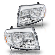 DURAFORCE Left+Right Halogen Headlights Assembly For 2009-2011 Honda Pilot Chrome