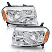 DURAFORCE Left+Right Halogen Headlights Assembly For 2009-2011 Honda Pilot Chrome