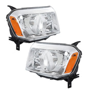 DURAFORCE Left+Right Halogen Headlights Assembly For 2009-2011 Honda Pilot Chrome