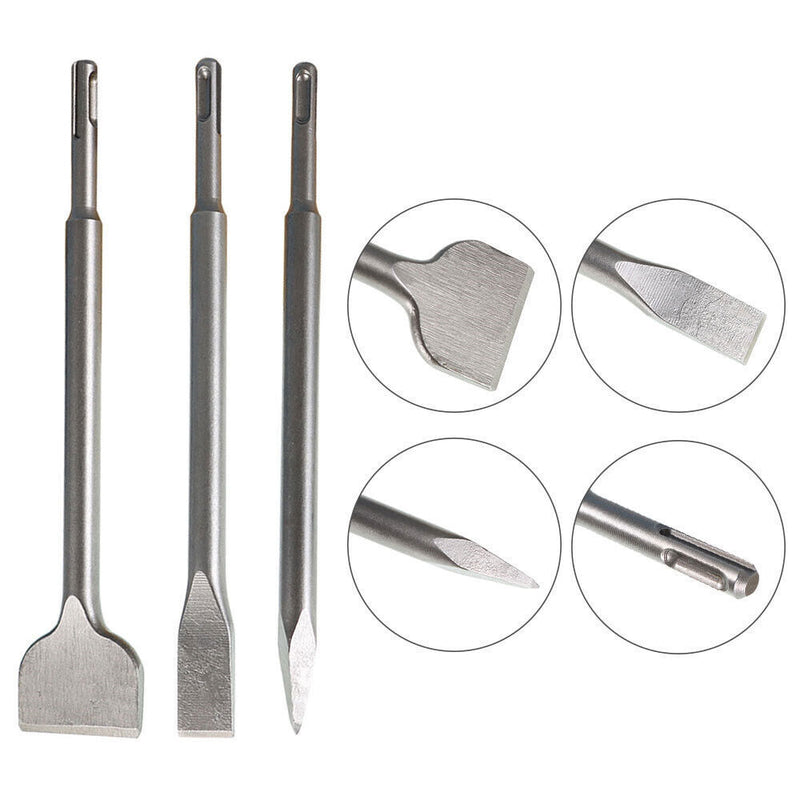 DURAFORCE High Quality Concrete Drill Bit Set Rotary Hammer Bits Chisel Set 6-Pieces