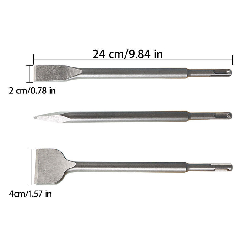 DURAFORCE High Quality Concrete Drill Bit Set Rotary Hammer Bits Chisel Set 6-Pieces