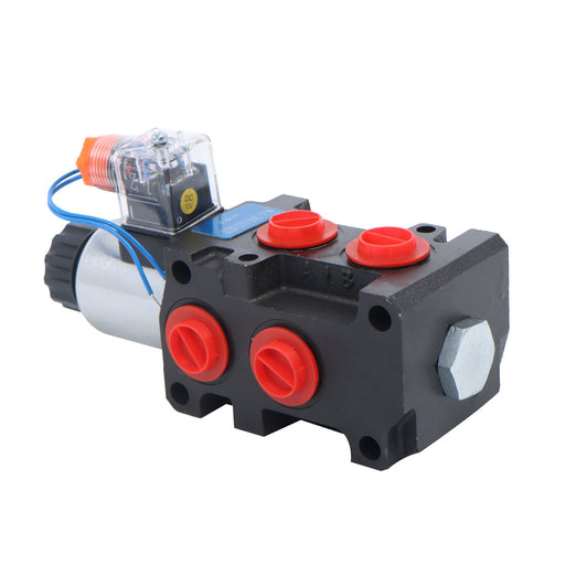 DURAFORCE 13GPM #10 SAE 6 Port 12V DC Hydraulic Solenoid Selector Diverter Valve 3Plug