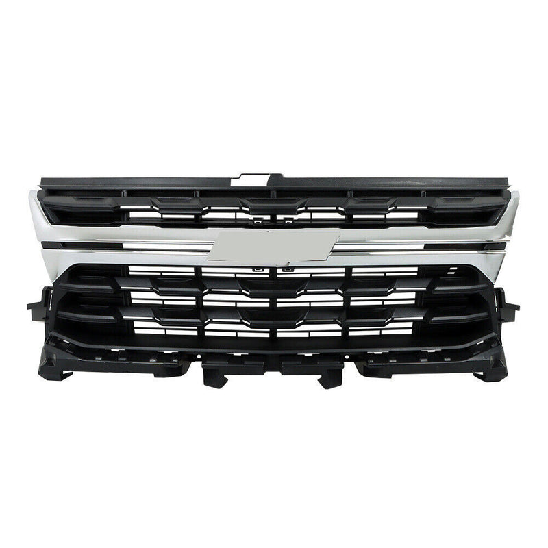 DURAFORCE Front Upper Grille With Chrome Trim For 2021-2022 Chevrolet Colorado