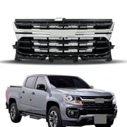 DURAFORCE Front Upper Grille With Chrome Trim For 2021-2022 Chevrolet Colorado