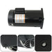 DURAFORCE 2HP Square Flange Pool Pump Motor 230V B2855 Threaded Shaft Swimming Pool Pump