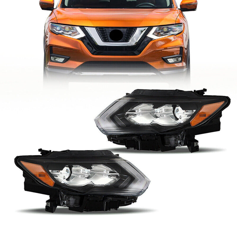 DURAFORCE Right+Left Headlight For 2017-20 Nissan Rogue SL Hybrid Sport LED