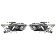 DURAFORCE Right+Left Headlight For 2016-18 Nissan Maxima S SL SV Halogen w/LED DRL