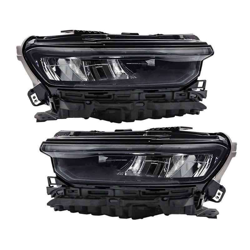 DURAFORCE Left+Right Headlight For 2021-2024 Jeep Grand Cherokee LED Type Black