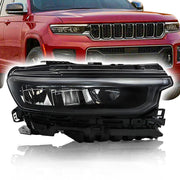 DURAFORCE Left+Right Headlight For 2021-2024 Jeep Grand Cherokee LED Type Black