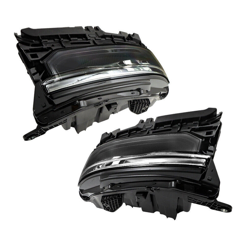 DURAFORCE Left+Right Headlight For 2021-2024 Jeep Grand Cherokee LED Type Black