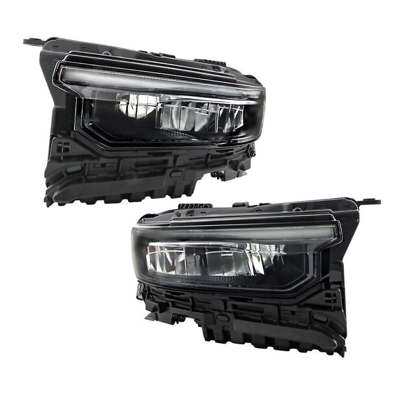 DURAFORCE Left+Right Headlight For 2021-2024 Jeep Grand Cherokee LED Type Black