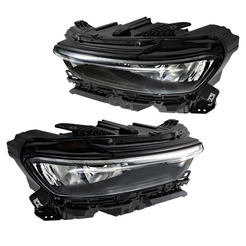 DURAFORCE Left+Right Headlight For 2021-2024 Jeep Grand Cherokee LED Type Black