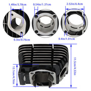 DURAFORCE Set For Yamaha Rd350 Cylinder Rebuild Kit Pistons Rings Pins 1973-75 Us/Uk