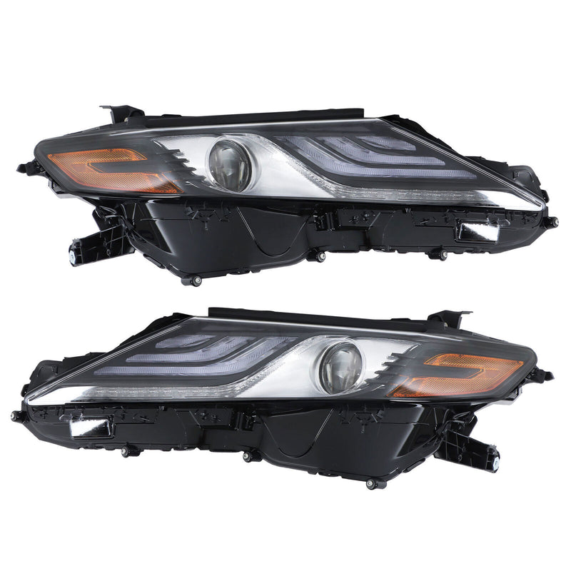 DURAFORCE Left+Right Headlight For 2021 2022 Toyota Camry XSE XLE Full LED Black