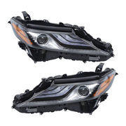 DURAFORCE Left+Right Headlight For 2021 2022 Toyota Camry XSE XLE Full LED Black