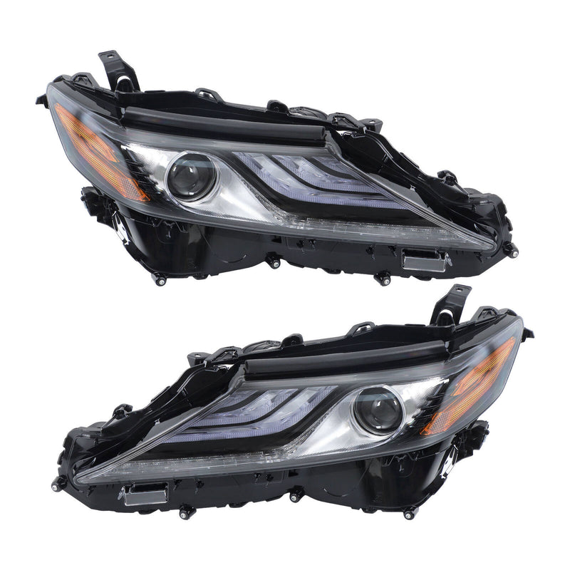 DURAFORCE Left+Right Headlight For 2021 2022 Toyota Camry XSE XLE Full LED Black