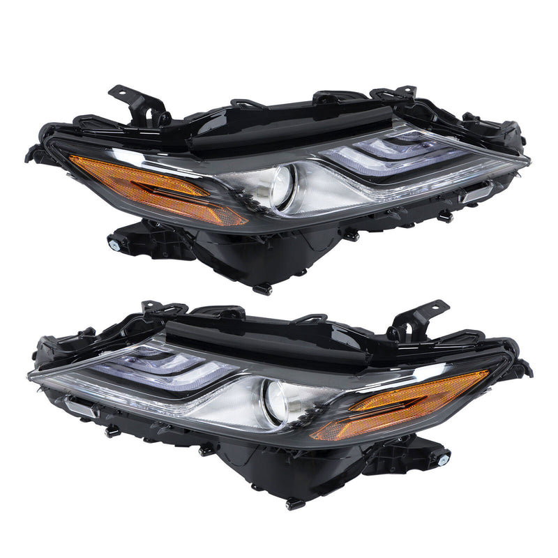 DURAFORCE Left+Right Headlight For 2021 2022 Toyota Camry XSE XLE Full LED Black