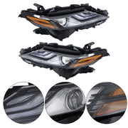 DURAFORCE Left+Right Headlight For 2021 2022 Toyota Camry XSE XLE Full LED Black