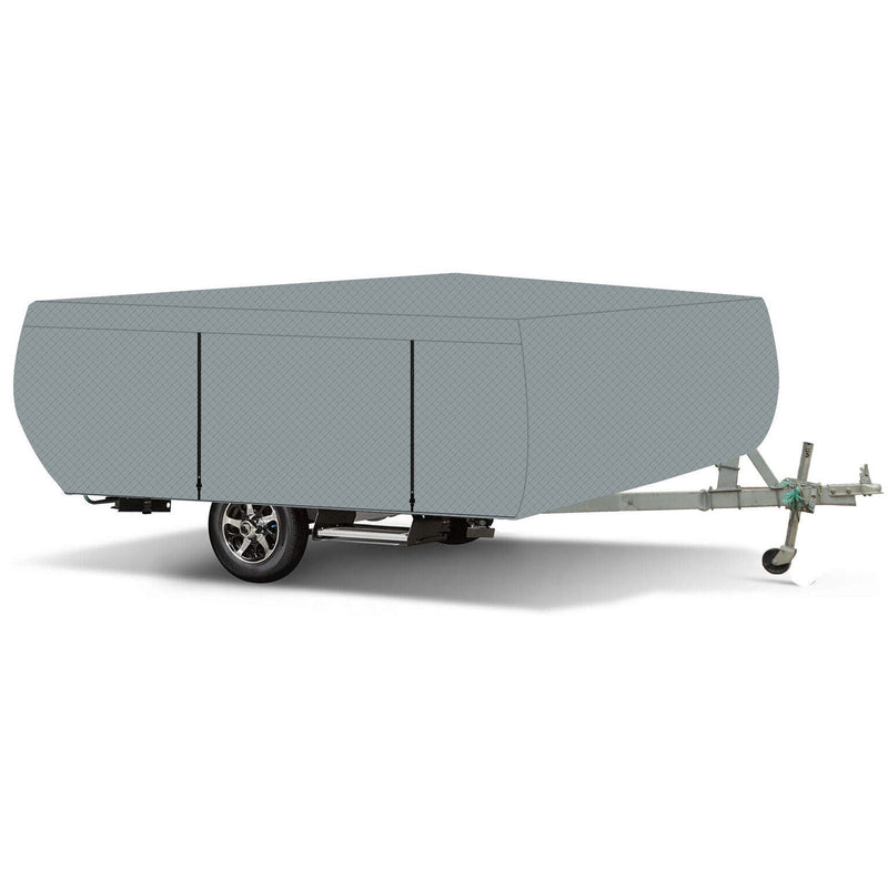 DURAFORCE 8-10 FT Trailers Waterproof RV Trailer Cover For Folding Pop Up Camper