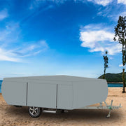 DURAFORCE 8-10 FT Trailers Waterproof RV Trailer Cover For Folding Pop Up Camper