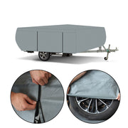 DURAFORCE 8-10 FT Trailers Waterproof RV Trailer Cover For Folding Pop Up Camper