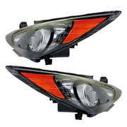 DURAFORCE Right+Left Headlight For 2011-14 Sonata Halogen Black Housing Clear Lens