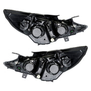 DURAFORCE Right+Left Headlight For 2011-14 Sonata Halogen Black Housing Clear Lens