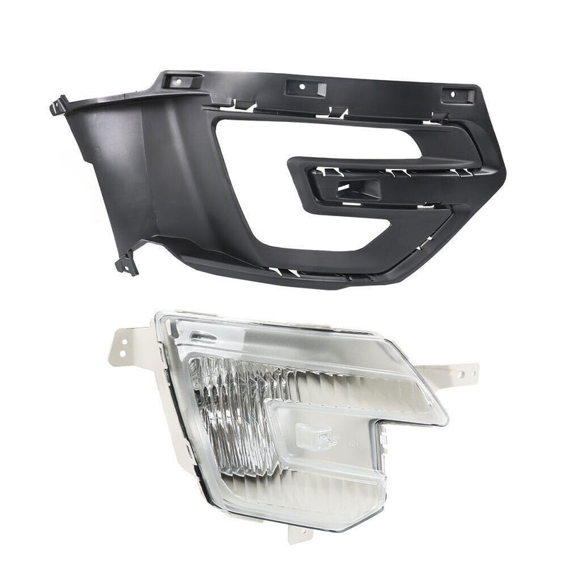 DURAFORCE Right Side Front Fog Light For 2016-2017 Ford Explorer Halogen W/Bezel