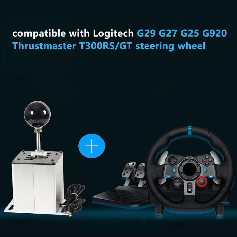 DURAFORCE USB PC H Gear Shifter 6+R Sim Racing Game For Logitech G29 G27 G25 Thrustmaster