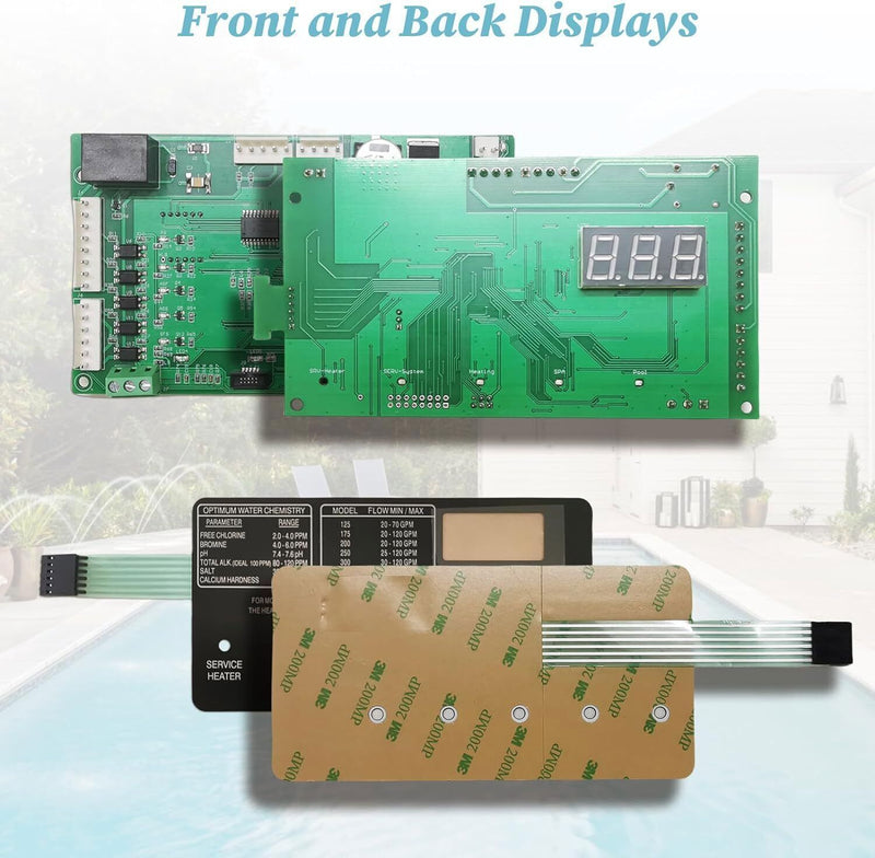 DURAFORCE For Pentair Master Temp 400 42002-0007S Control Board Kit w/ 472610Z Switch Pad