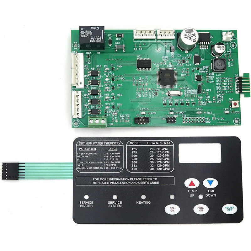 DURAFORCE For Pentair Master Temp 400 42002-0007S Control Board Kit w/ 472610Z Switch Pad