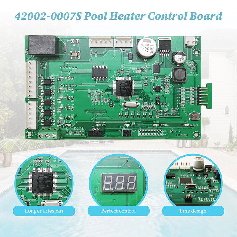 DURAFORCE For Pentair Master Temp 400 42002-0007S Control Board Kit w/ 472610Z Switch Pad