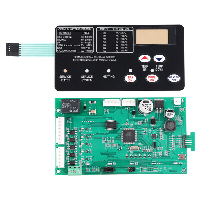 DURAFORCE For Pentair Master Temp 400 42002-0007S Control Board Kit w/ 472610Z Switch Pad