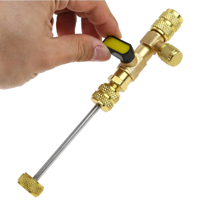 DURAFORCE Wrench Tool AC Schrader Valve Core Remover Set 1/4 and 5/16 Port Installer