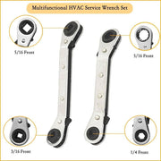 DURAFORCE Valve Core Remover Installer Tool & HVAC Service Wrench with Hex Bit Adapter Kit