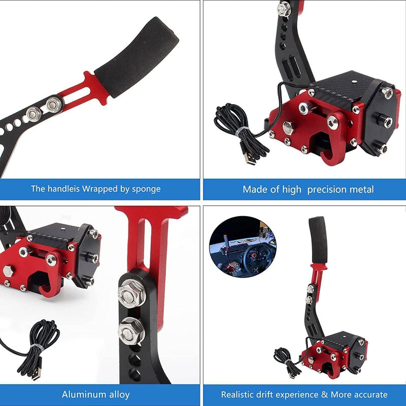 DURAFORCE 64 Bit PC USB Handbrake Gaming for Racing Games G25/27/29 T500 T300 G920