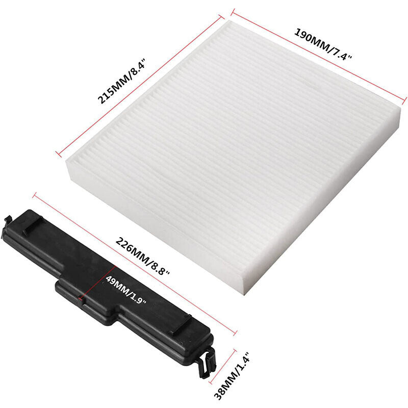 DURAFORCE Cabin Air Filter and Filter Access Door for Dodge Ram 1500 2500 3500 Replacement