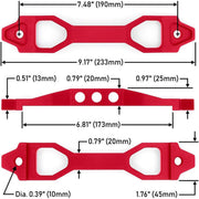 DURAFORCE NEW BILLET ALUMINUM CAR BATTERY TIE DOWN MOUNT BRACKET BRACE BAR & J bolts