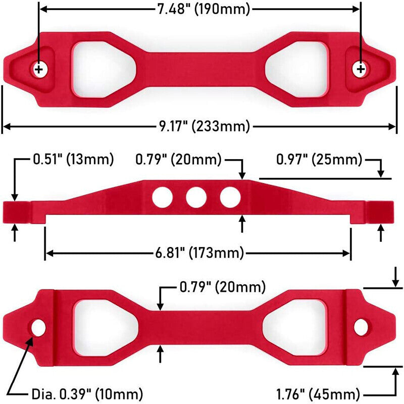 DURAFORCE NEW BILLET ALUMINUM CAR BATTERY TIE DOWN MOUNT BRACKET BRACE BAR & J bolts