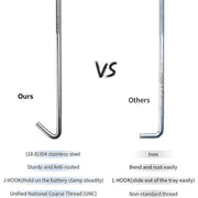 DURAFORCE NEW BILLET ALUMINUM CAR BATTERY TIE DOWN MOUNT BRACKET BRACE BAR & J bolts