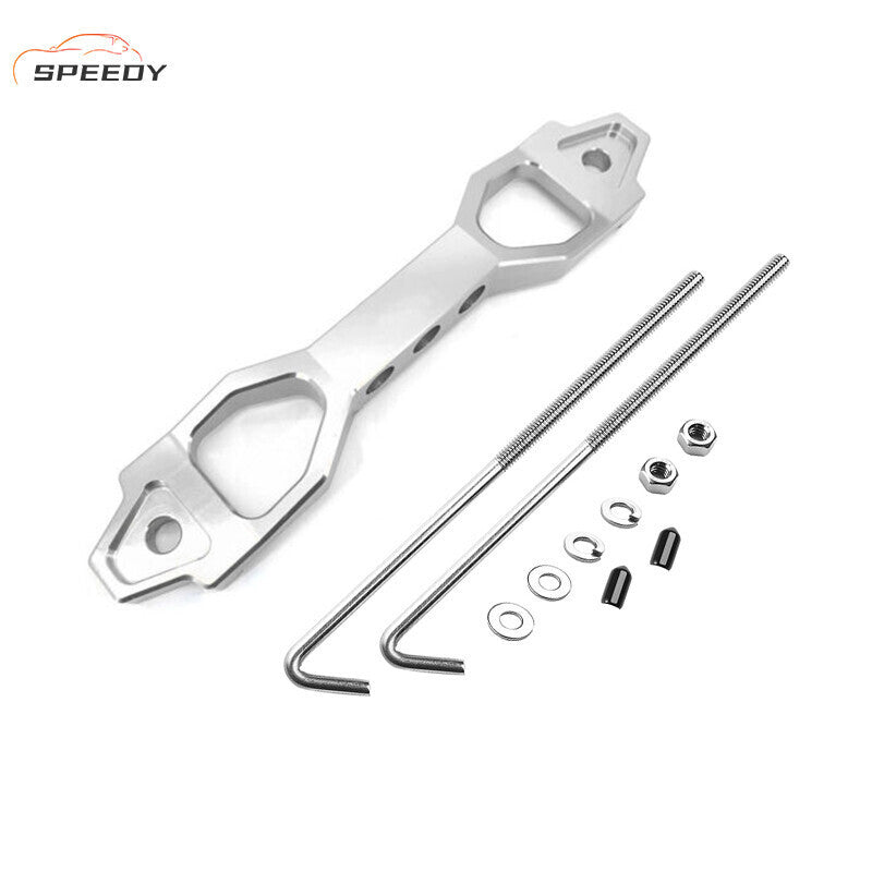 DURAFORCE Car Battery Tie Down Bracket With Stainless Steel J bolts Hold Down Sets Sliver