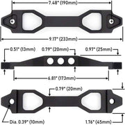 DURAFORCE Heavy Duty Battery Hold Down Billet Aluminum Battery Tie Down Bracket J Bolts
