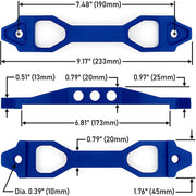 DURAFORCE Billet Aluminum Battery Tie Down Bracket Bar 220-190MM With 10 inch J bolts