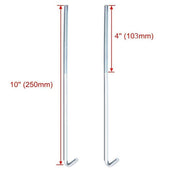 DURAFORCE Billet Aluminum Battery Tie Down Bracket Bar 220-190MM With 10 inch J bolts