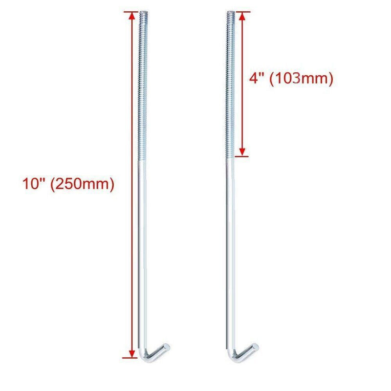 DURAFORCE Billet Aluminum Battery Tie Down Bracket Bar 220-190MM With 10 inch J bolts