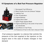 DURAFORCE Universal Fuel Pressure Regulator Kit 100psi Gage AN6 ORB Fitting Connectors