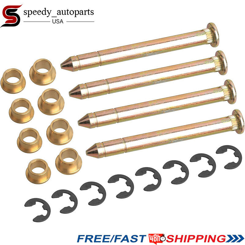 DURAFORCE Door Hinge Pins & Pin Bushing Kit Replacement For Ford F150 F250 F350 Bronco