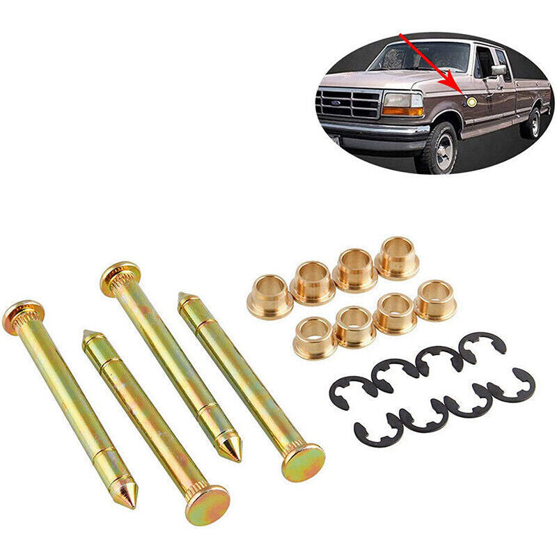 DURAFORCE Door Hinge Pins & Pin Bushing Kit Replacement For Ford F150 F250 F350 Bronco