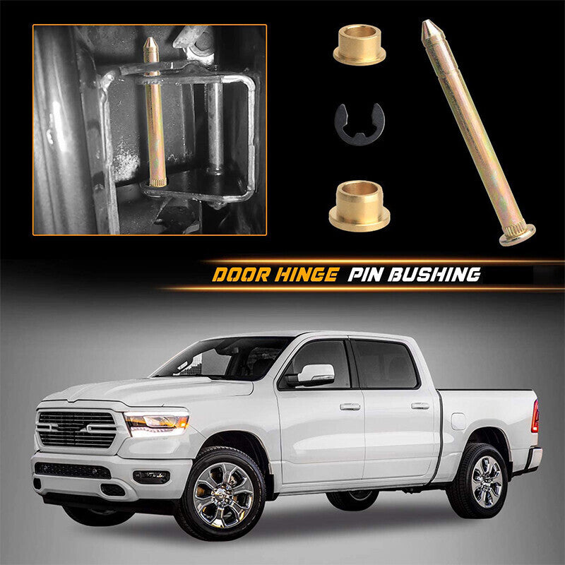 DURAFORCE Door Hinge Pins & Pin Bushing Kit Replacement For Ford F150 F250 F350 Bronco