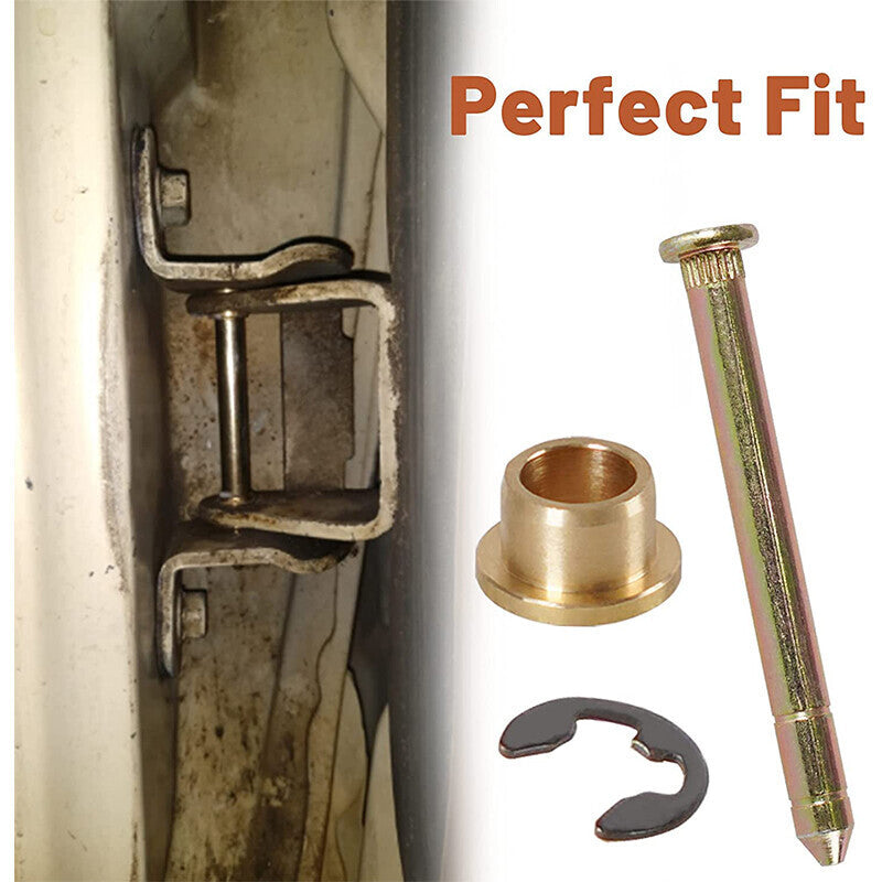 DURAFORCE Door Hinge Pins & Pin Bushing Kit Replacement For Ford F150 F250 F350 Bronco